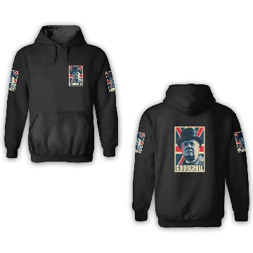 Discover Winston Churhill Union Jack Propaganda Pop Art 3D Hoodies