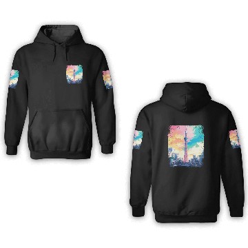 Discover Tokyo Skytree Vaporwave Aesthetic Japanese Sight 3D Hoodies