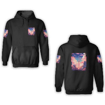 Discover Vaporwave Aesthetic Tokyo Skytree Japanese Sight 3D Hoodies