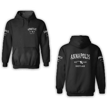 Discover Annapolis Maryland Md Athletic Sports 3D Hoodies