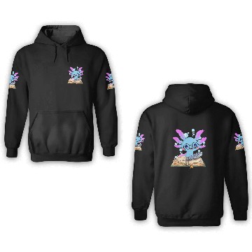 Discover Read Book Axolotl Reading Boo Lizard 3D Hoodies