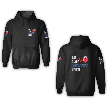 Discover Eat Sleep Night Shift Repeat - Night Shift Nurse 3D Hoodies