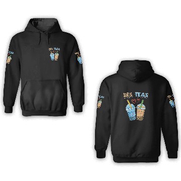 Discover Bes Teas Boba Bubble Milk Tea Drinker 3D Hoodies