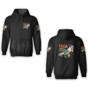 Discover Trick Or Treat Saurus With Pumpkin Halloween 3D Hoodies
