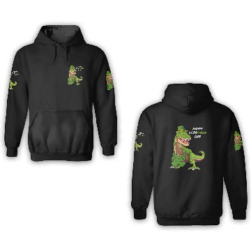 Discover Happy St Pat Trex Day Dino St Patric Day 3D Hoodies