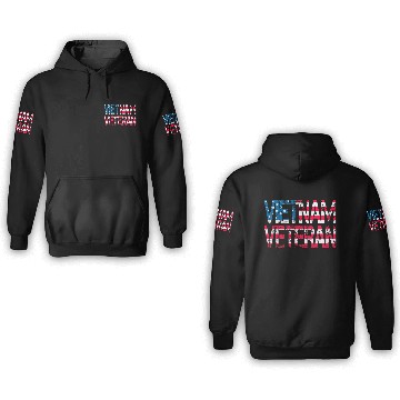 Discover Vietnam Veteran Us Flag Vietnam Vets 3D Hoodies