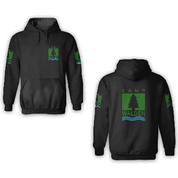 Discover Camp Walden Pocket Summer Camp 3D Hoodies