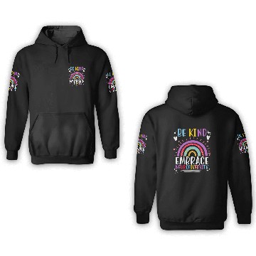 Discover Be Kind Embrace Neurodiversity Awareness 3D Hoodies