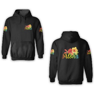 Discover Awesome Aloha 3D Hoodies Hawaiian Hibiscus Flowers Surf
