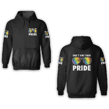Discover Pride LGBTQ Don´t Hide Your Pride Rainbow 3D Hoodies