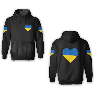 Discover Ukraine Flag Ukrainian Heart 3D Hoodies