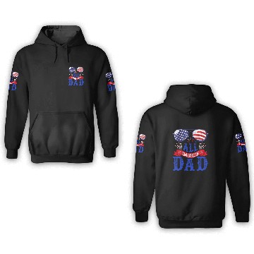 Discover All American Dad America Pride US Patriot 3D Hoodies