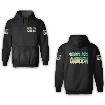 Discover Garage Sale Queen green yellow watercolor 3D Hoodies