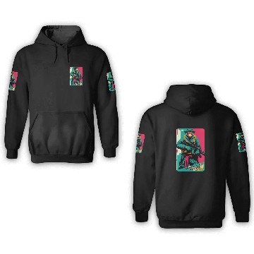 Discover Apex Predator: A Gun-Toting Ape Design 3 3D Hoodies