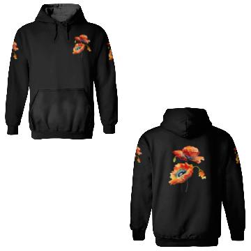 Discover RED POPPIES 3D Hoodies, WATERCOLOR RED POPPIES TOP