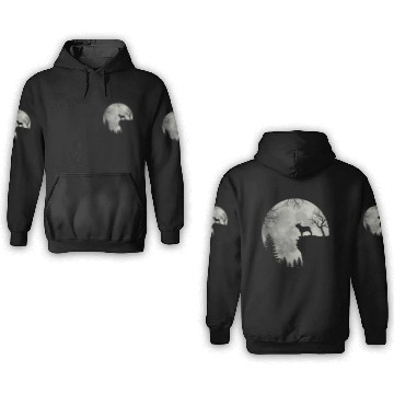 Discover French Bulldog Dog And Moon Halloween 3D Hoodies