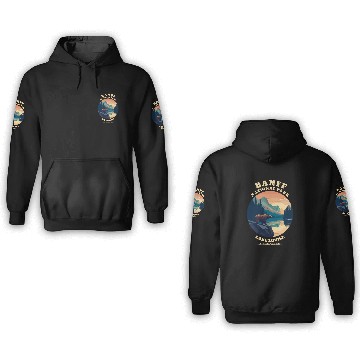 Discover Vintage Retro Canadian Banff National Park 3D Hoodies
