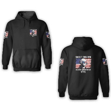 Discover Suck it England George Washington 1776 USA 3D Hoodies