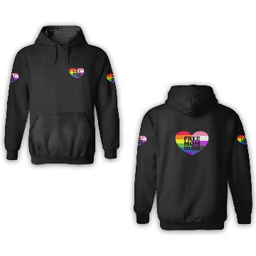 Discover Free Mom Hugs Gay Pride Genderfluid Flag 3D Hoodies