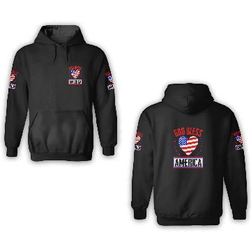 Discover God Bless America Independence Day USA Patriot 3D Hoodies