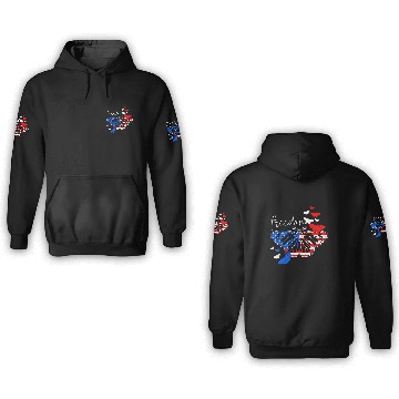 Discover American Freedom Independence Day Butterfly 3D Hoodies