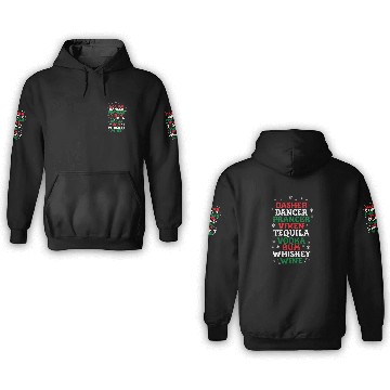 Discover Beer Wine Tequila Reindeer 3D Hoodies