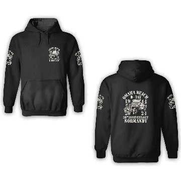 Discover Omaha Beach 1944 D Day 2024 80th Anniversary 3D Hoodies