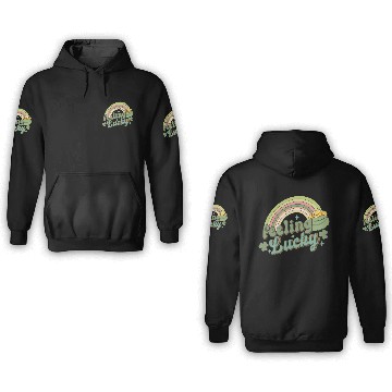 Discover Feeling Lucky Saint Patricks Day Rainbow quote 3D Hoodies