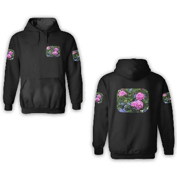 Discover Geraniums and Periwinkle 3D Hoodies