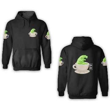 Discover Matcha Latte Great Green Tea Wave 3D Hoodies