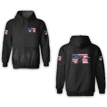 Discover American Flag Dog Black Lab Puppy 3D Hoodies