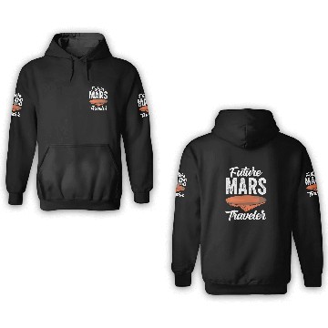 Discover Future Mars Traveler Explorer Planet Space 3D Hoodies