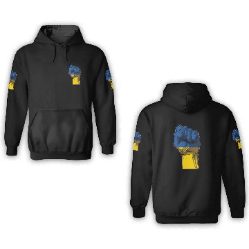 Discover Ukraine Fist Flag Ukraine Flag 3D Hoodies