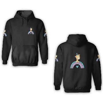 Discover Cute Colorful Giraffe 3D Hoodies