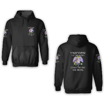 Discover Goth Rock Satan Unicorn Festivals Death Metal 3D Hoodies