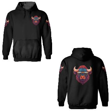 Discover Fashion forward trendy Buffalo illustration 3D Hoodies