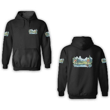 Discover Fisherman Nature 8-bit style 3D Hoodies