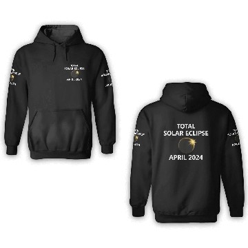 Discover Solar Eclipse 2024 Kentucky Oklahoma Michigan City 3D Hoodies