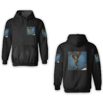 Discover A nice palm tree in the river photography 3D Hoodies
