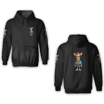 Discover Cute Giraffe Cartoon 3D Hoodies