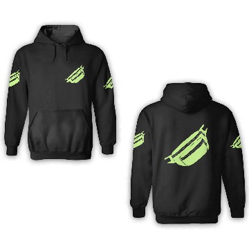 Discover Lime Green Fanny Pack Illustration 3D Hoodies