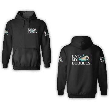 Discover Eat My Bubbles Swim 3D Hoodies
