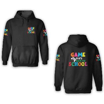 Discover Game Over Back To School 3D Hoodies