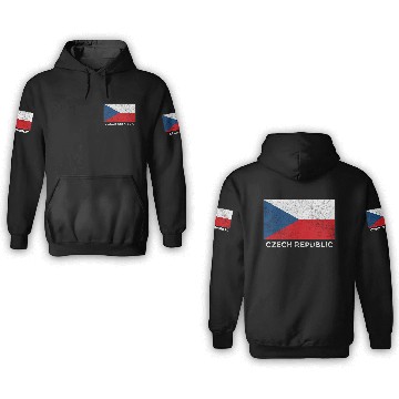 Discover Czech Republic National Flag For 3D Hoodies