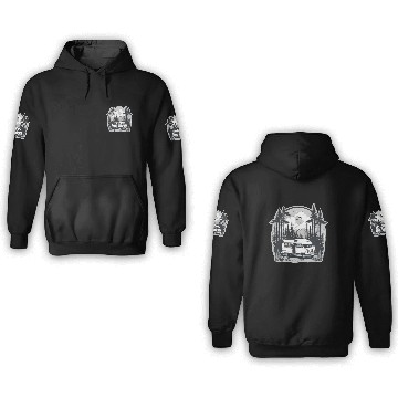 Discover A Camper Van & The Serene Forest 3D Hoodies