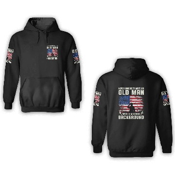 Discover Never Underestimate An Old Man US Army Veteran 3D Hoodies