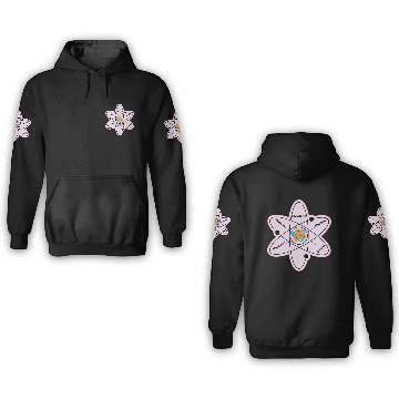 Discover Atom Structure Model Electrical Physics Students 3D Hoodies