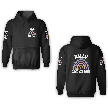 Discover Hello 2nd grade, back to school 3D Hoodies