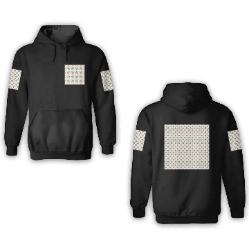 Discover Retro Floral Pattern Yellow Teal Red 3D Hoodies