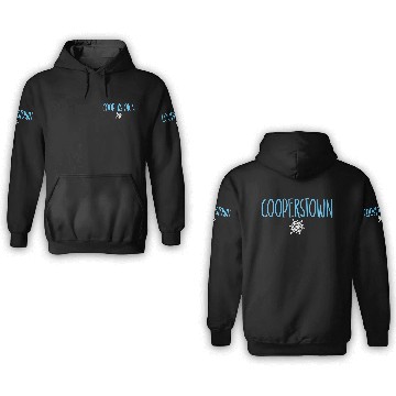 Discover Cooperstown Ny Snowflake Drawing Light Blue Text 3D Hoodies
